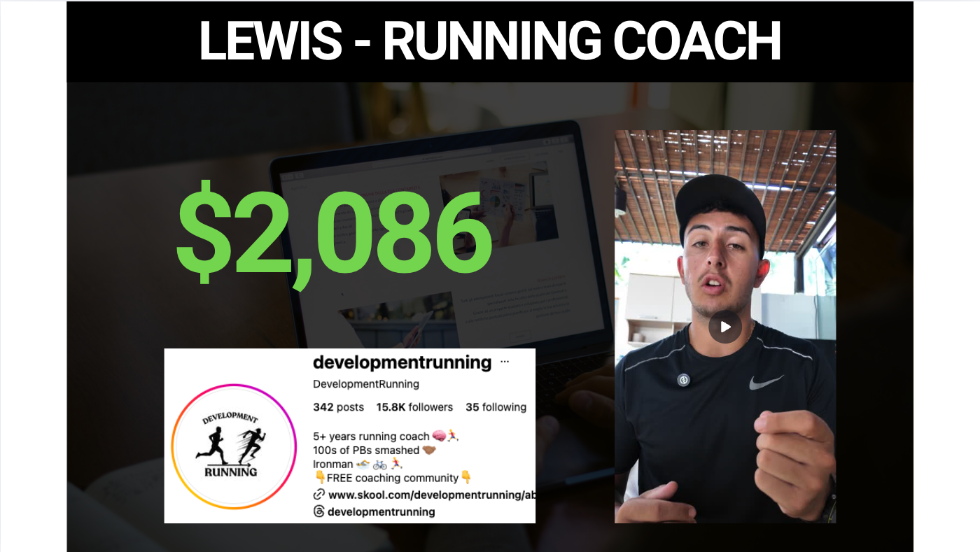 Lewis, running coach, $2,086